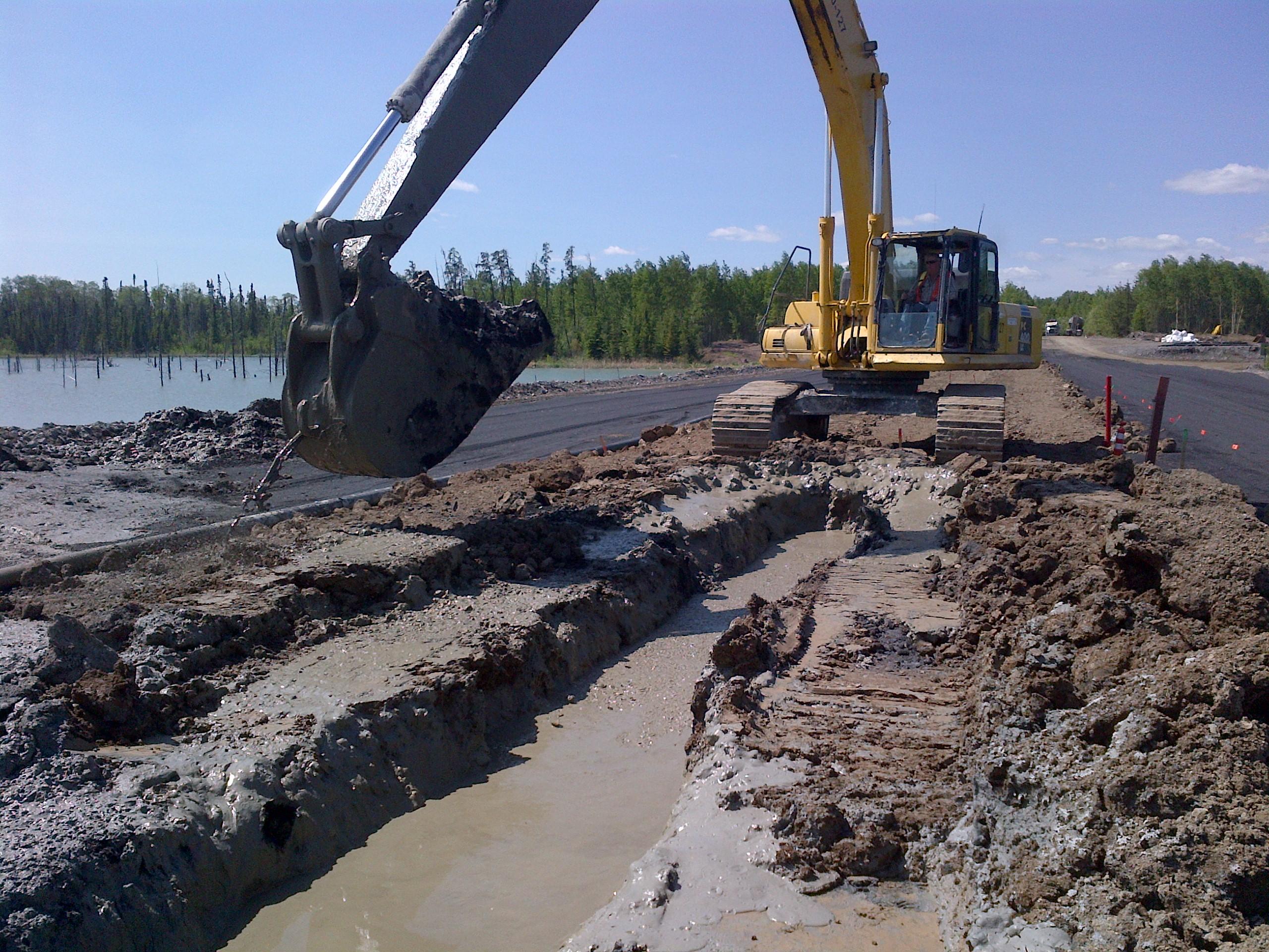 Cement bentonite cut-off wall for a nickel mine, Canada