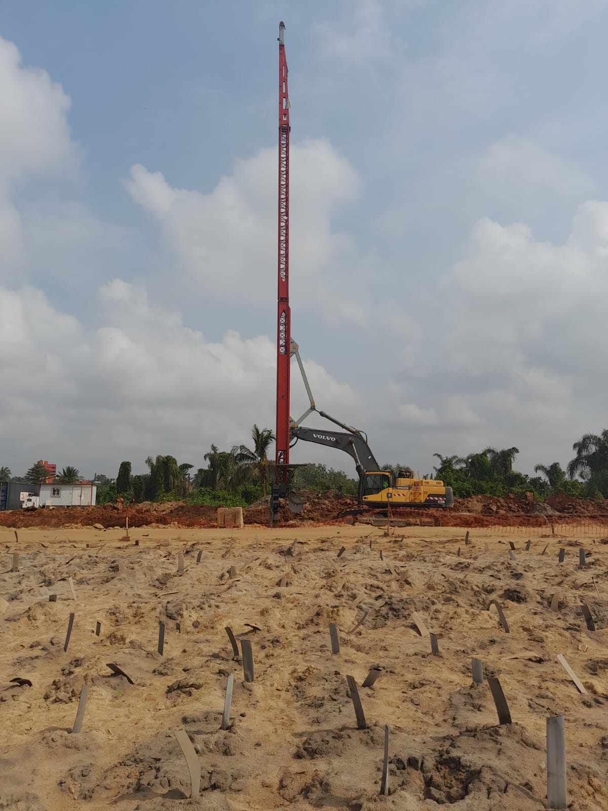 Bypass road construction in Porto Novo, Benin
