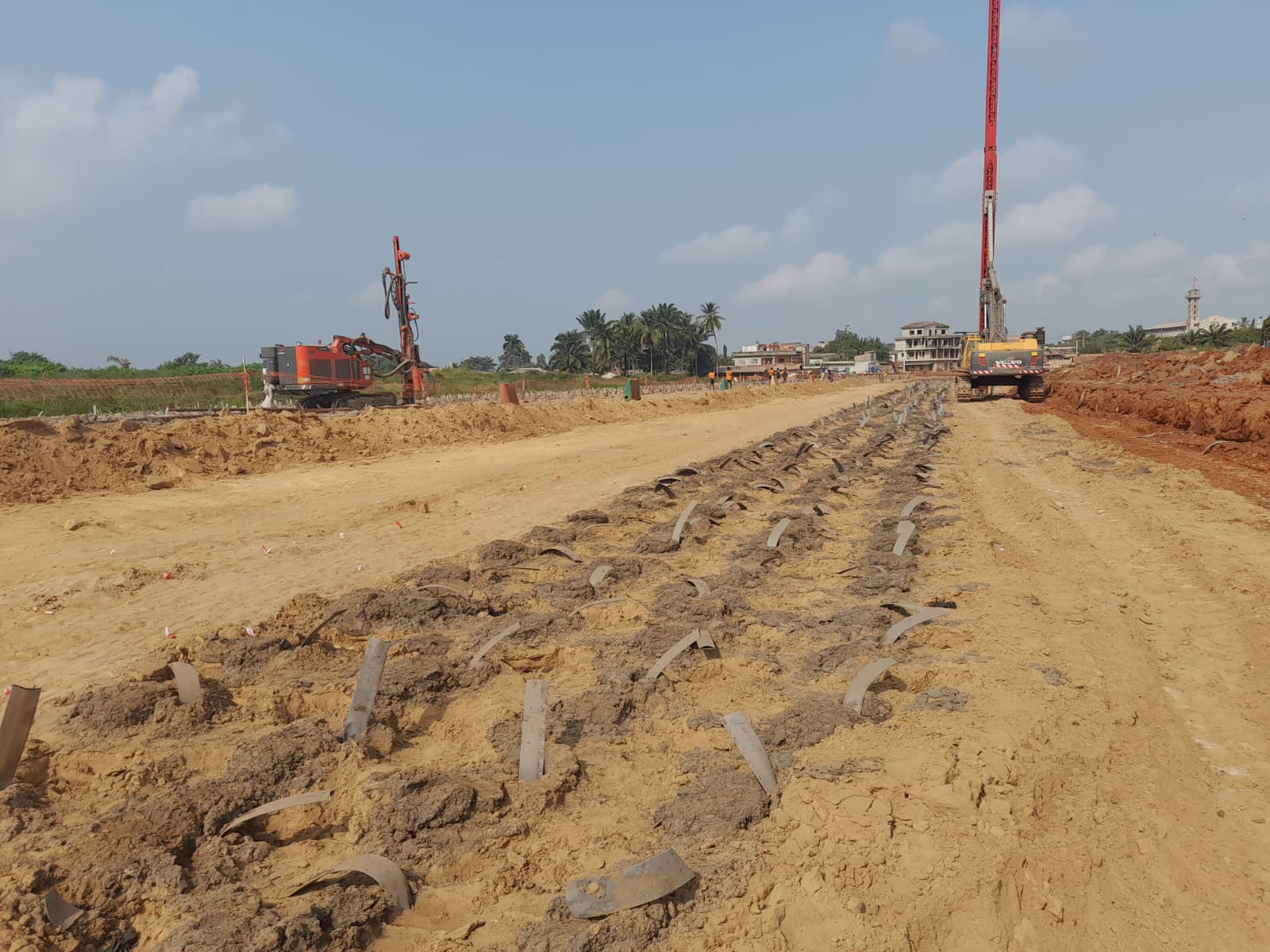 Bypass road construction in Porto Novo, Benin